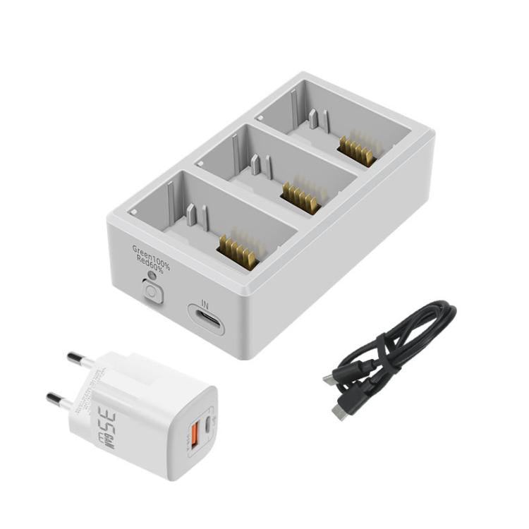 YX 3-Way Battery Charger For DJI Mini 4 Pro/Mini 3/Mini 3 Pro Charging Hub, 35W US Plug, 35W EU Plug, Without Pulg