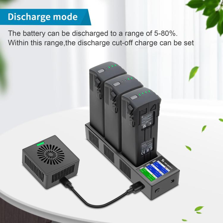 For DJI Mavic 3 Pro / Mavic 3 YX Battery Charger Discharger Hub 3-in-1 Smart Charging Station With Color Screen, US Plug, AU Plug, EU Plug, UK Plug