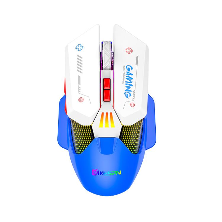 MKESPN Wired + 2.4G Dual Mode Gaming Mouse 10000 DPI Type-C Fast Charging RGB Light, Programmable Macros Mouse