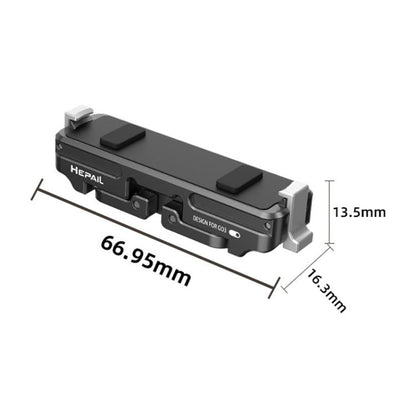 For Insta360 GO 3 / 3S HEPAIL AC-08 Aluminium Alloy Magnetic Quick Release Base, AC-08