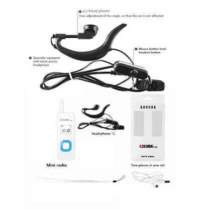 HELIDA T-M1 Mini Portable Rechargeable Two-Way Radio 22 Channels Compact Walkie Talkie, EU Plug White, EU Plug Black, US Plug White, US Plug Black