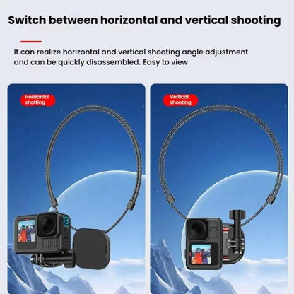 HEPAIL AC76 Action Camera Mobile Phone Magnetic Neck Strap Mount, AC76