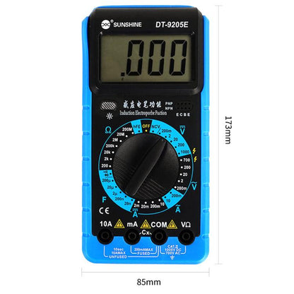 High-Precision Digital Multimeter For Measuring Current Voltage Portable Repair Electrician Meter With Burn Protection, DT-9205E