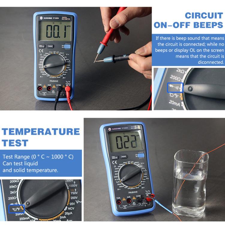 High-precision Digital Multimeter Portable Repair Meter With Burn Protection, DT-890N