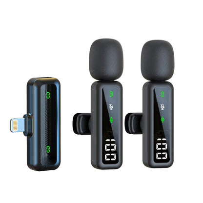 Live Noise Reduction Video Shooting Mini Mobile Phone Microphone Digital Wireless Lapel Microphone, H68 3 In 1 Single Mic, H68 3 In 1 Dual Mic, H67 Type-C Single Mic, H67 Type-C Dual Mic, H67 8 Pin Single Mic, H67 8 Pin Dual Mic