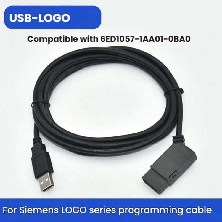 AMSAMOTION For Siemens LOGO PLC Programming Cable, USB-Cable  Driver Required, PC-Cable Driver Required, USB-Cable Driver-free