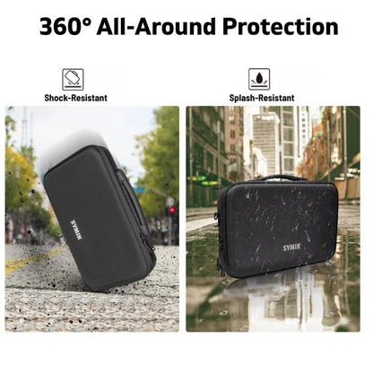 For Insta360 X5 / X4 Camera SYMIK Large Capacity Storage Bag Handbag Messenger Carrying Case