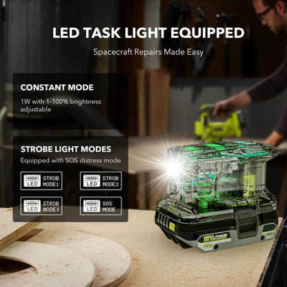 For RYOBI 18V Lithium Battery 100W Fast Charger & 145W Discharge Power Station, PSC, PSC-OB, PSC Pro, PSC Pro -OB, PSC Pro Max, PSCPM-OB