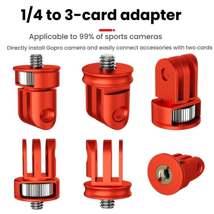 Three-Slot Adapter Camera Cage 360-Degree Rotating Connector Tripod 1/4 Inch Adapter, TFSM062, TFSM062-B, TFSM063, TFSM063-B, TFSM064, TFSM065, TFSM065-B