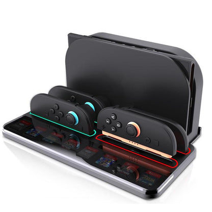 For Nintendo Switch 2 Controller Charging Dock Ultra-thin Stand With 8 Game Card Storage, UT01 Charging Dock