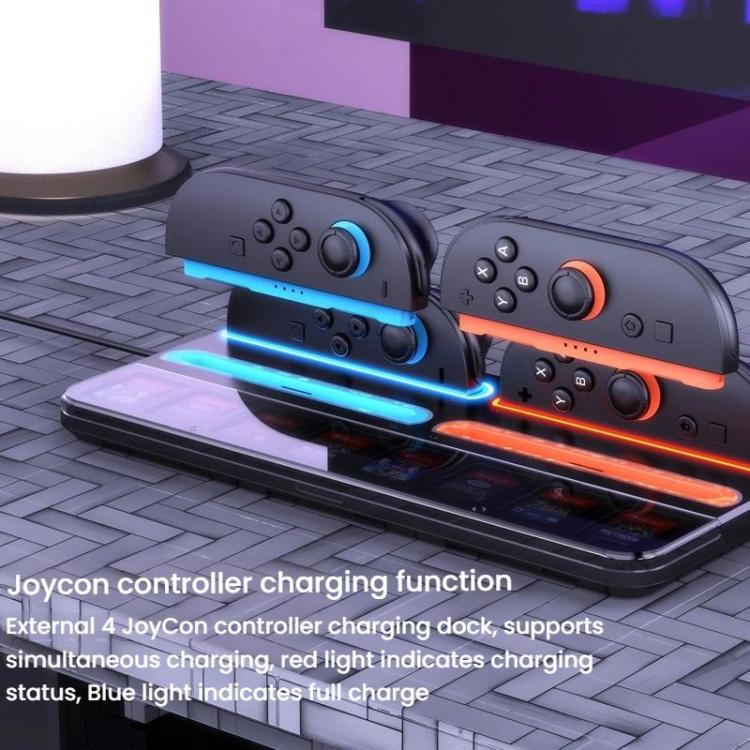 For Nintendo Switch 2 Controller Charging Dock Ultra-thin Stand With 8 Game Card Storage, UT01 Charging Dock