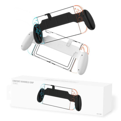 For Nintendo Switch 2 / Switch / Switch OLED Ergonomic Anti-Slip Grip Handle, JYS-NS2297 Black, JYS-NS2297 White