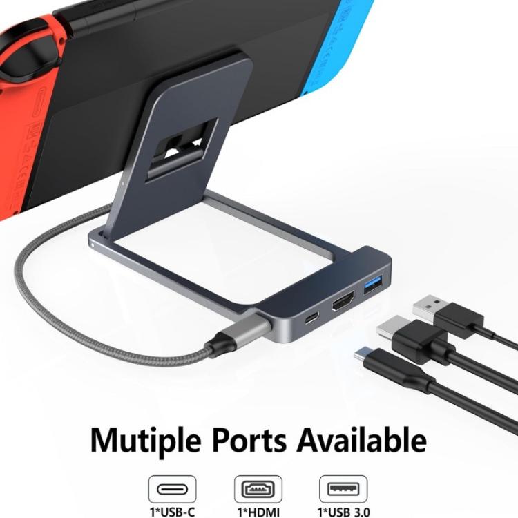 For Nintendo Switch / Switch 2 / Switch OLED Game Console Base HD Video Converter 3 In 1 Expansion Dock For TV Screen Mirroring, Expansion Dock