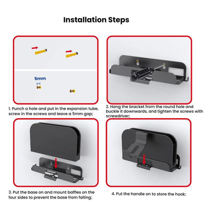 For Nintendo Switch 2 PGTECH GP-369 Game Consol Wall Mount Storage Rack With Handle Storage Hook