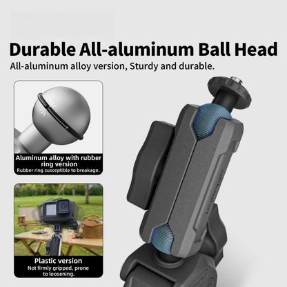 aMagisn Metal Arm Clamp Magnetic Base with 1/4-inch Ball Head For Insta360, DJI, GoPro Cameras, Magnetic Base