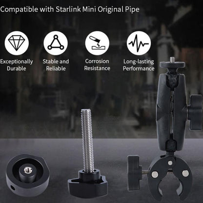 Aluminium Alloy Bracket Adapter Heavy Duty Clamp Bracket, Xpokika S8600 For Starlink Mini 2024, For Starlink Mini 2025