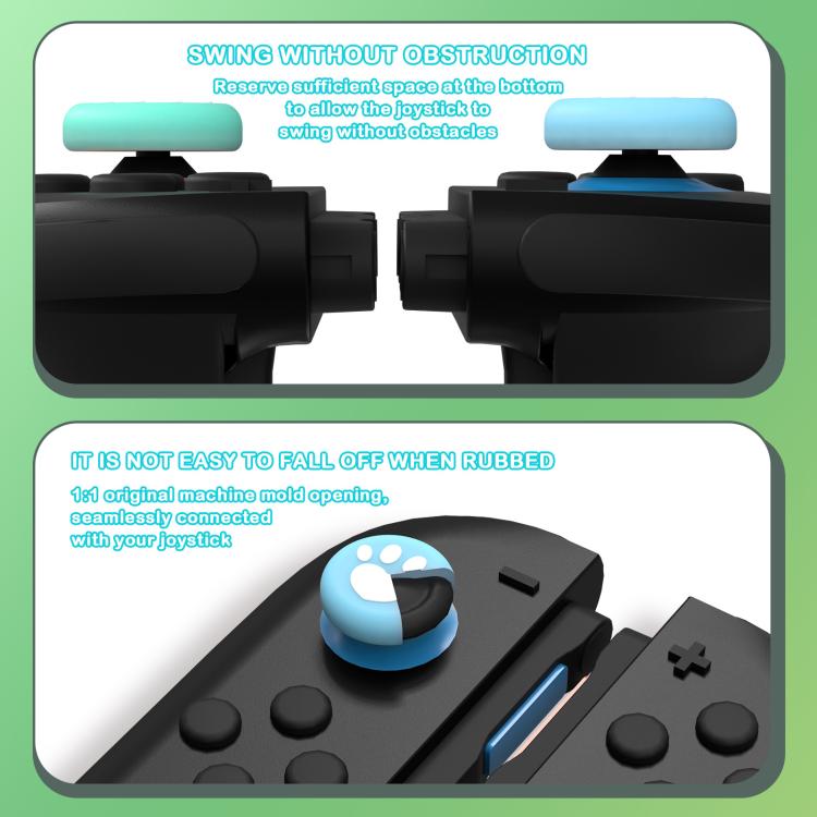 For Nintendo Switch 2 Joy-Con 2pairs Claw-Print Silicone Thumb Grip Caps Button Covers