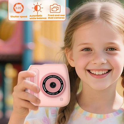 Children Instant Print Digital Camera Dual Front Rear Cameras HD Mini Camera