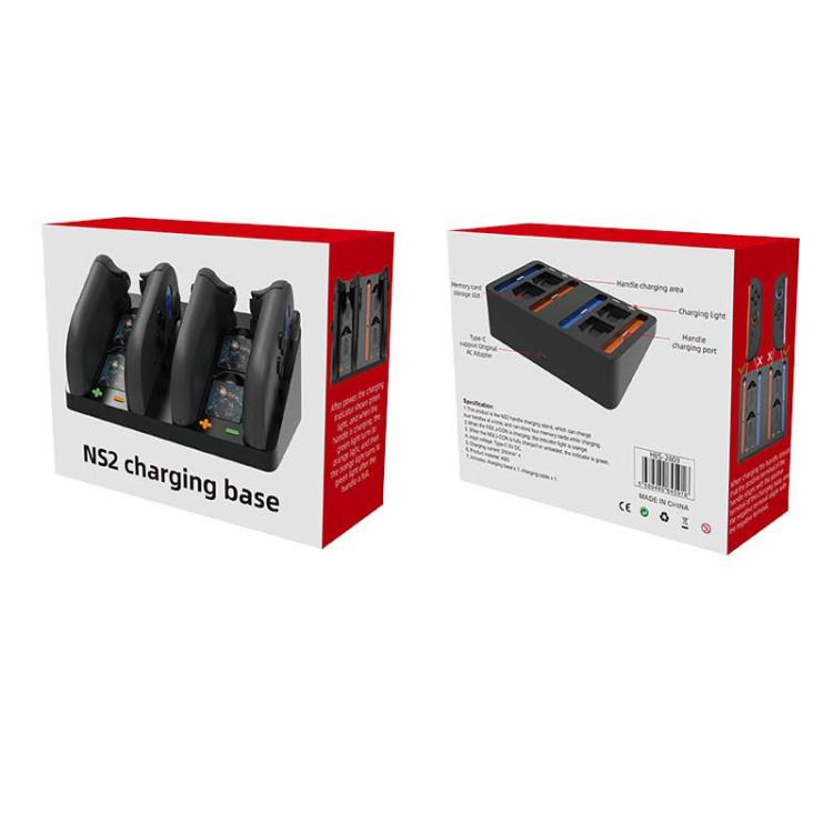 4-in-1 Charging Dock for Nintendo Switch 2 Joy-Con Charging for 4 Controllers with 4 Memory Card Slots, HBS-2803