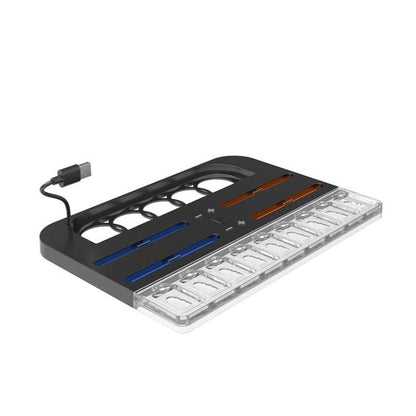 For Nintendo Switch 2  Console and Joy-Con Controllers Charging Dock with RGB Lighting, 9 Game Card Slots, HBS-2804