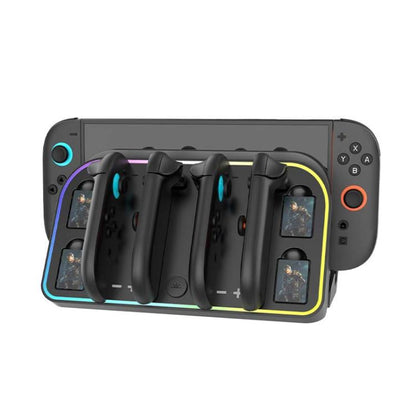 For Nintendo Switch 2 JoyCon Wall-Mounted Charging Dock with RGB Lighting, HBS-2807