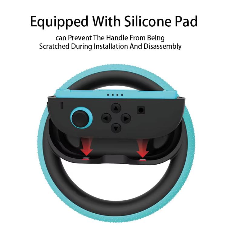For Nintendo Switch 2 Joy-Con 1pair Steering Wheel Grip With Anti-slip Particles, Steering Wheel