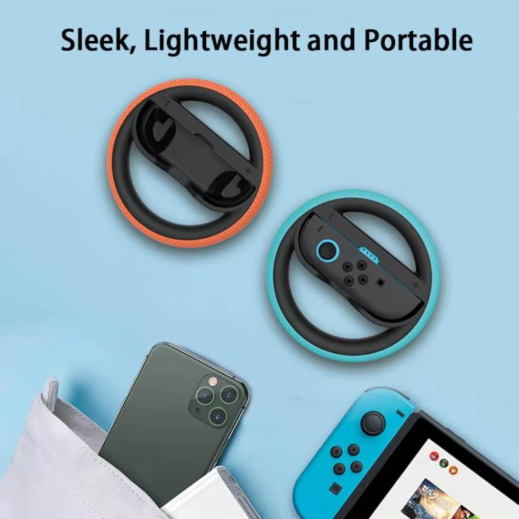 For Nintendo Switch 2 Joy-Con 1pair Steering Wheel Grip With Anti-slip Particles, Steering Wheel