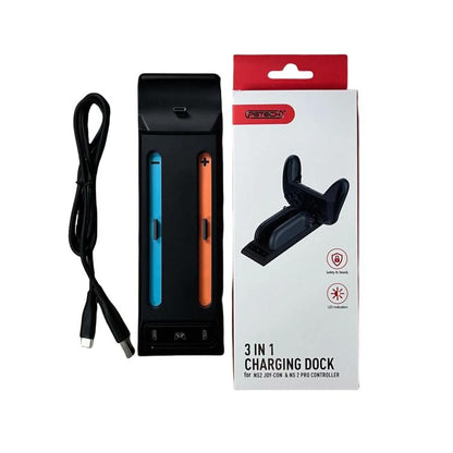 For Nintendo Switch 2 Pro & Joy-Con Controllers 3-in-1 Charging Dock with LED Indicators