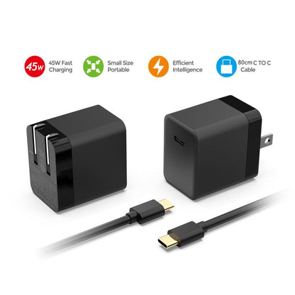 DOBE 45W GaN Fast Charger For Nintendo Switch 2/Switch OLED/Switch/Switch Lite USB-C Charger US Plug, For Nintendo Switch 2