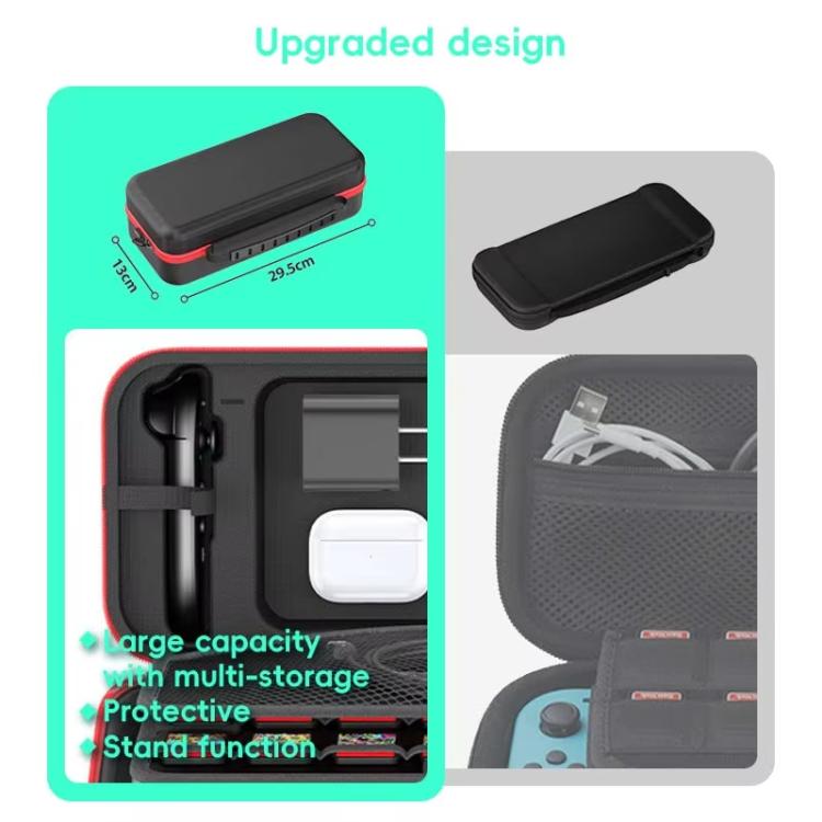 For Nintendo Switch 2 OIVO  Large-Capacity EVA Carrying Case With Built-In Stand, 24 Game Card Slots