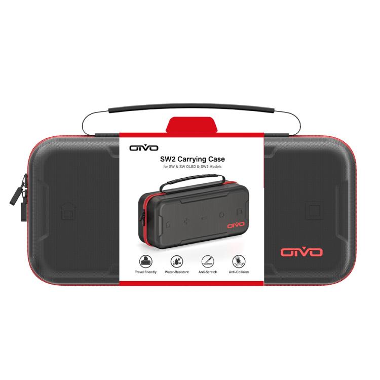 For Nintendo Switch 2 OIVO  Large-Capacity EVA Carrying Case With Built-In Stand, 24 Game Card Slots