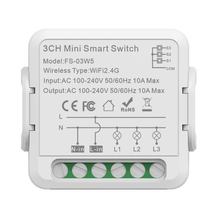 Smart Switch Voice Timer Switch For Amazon Alexa / Google Assistant, FS-02W 1CH WiFi 16A, FS-02W 1CH WiFi+Bluetooth 16A, FS-02HW 2CH WiFi+Bluetooth 16A, FS-02HW 2CH WiFi+Bluetooth 10A, FS-03W5 3CH WiFi+Bluetooth 10A, FS-04W5 4CH WiFi+Bluetooth 5A