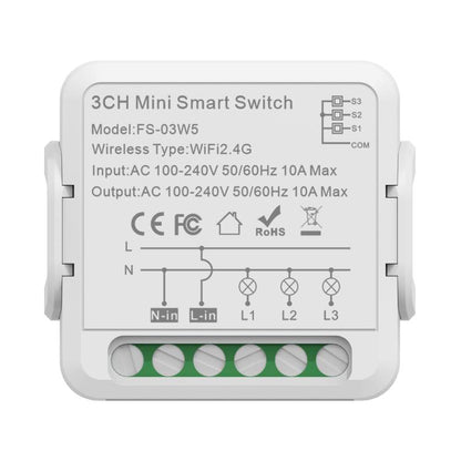 Smart Switch Voice Timer Switch For Amazon Alexa / Google Assistant, FS-02W 1CH WiFi 16A, FS-02W 1CH WiFi+Bluetooth 16A, FS-02HW 2CH WiFi+Bluetooth 16A, FS-02HW 2CH WiFi+Bluetooth 10A, FS-03W5 3CH WiFi+Bluetooth 10A, FS-04W5 4CH WiFi+Bluetooth 5A