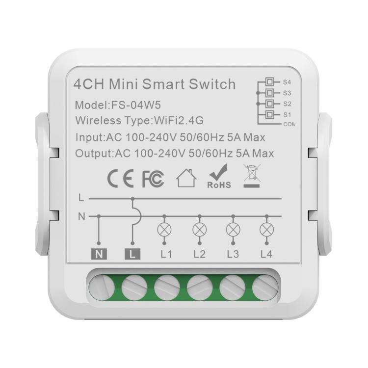 Smart Switch Voice Timer Switch For Amazon Alexa / Google Assistant, FS-02W 1CH WiFi 16A, FS-02W 1CH WiFi+Bluetooth 16A, FS-02HW 2CH WiFi+Bluetooth 16A, FS-02HW 2CH WiFi+Bluetooth 10A, FS-03W5 3CH WiFi+Bluetooth 10A, FS-04W5 4CH WiFi+Bluetooth 5A