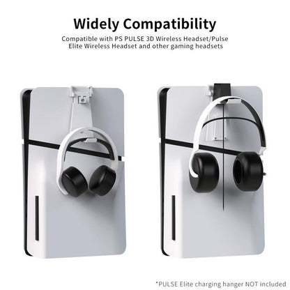 JYS Charging Display Station for PS5/PS5 Slim/PS Portal Dual Controller Dock with Cooling Fan & Headphone Hook