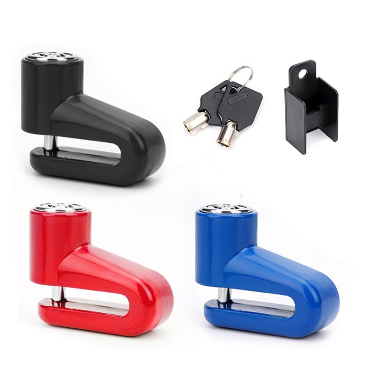 Bicycle Disc Brake Lock Portable Motorcycle Reminder Rope Lock Accessories, Blue, Red, Black