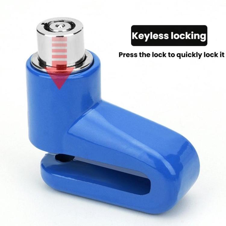 Bicycle Disc Brake Lock Portable Motorcycle Reminder Rope Lock Accessories, Blue, Red, Black