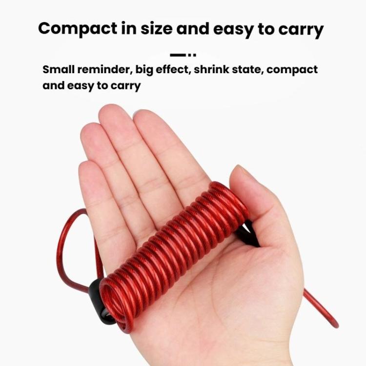 Bicycle Disc Brake Lock Portable Motorcycle Reminder Rope Lock Accessories, Blue, Red, Black