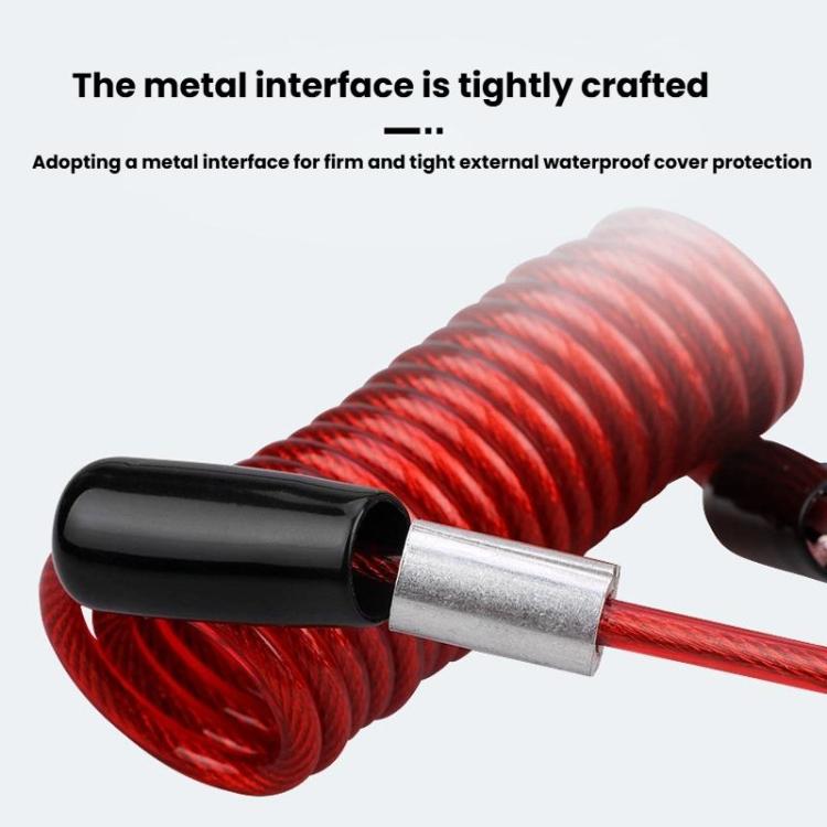 Bicycle Disc Brake Lock Portable Motorcycle Reminder Rope Lock Accessories, Blue, Red, Black