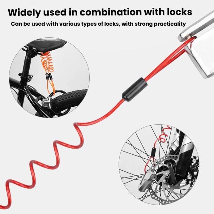Bicycle Disc Brake Lock Portable Motorcycle Reminder Rope Lock Accessories, Blue, Red, Black