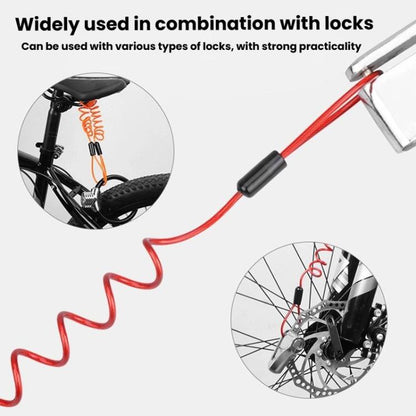 Bicycle Disc Brake Lock Portable Motorcycle Reminder Rope Lock Accessories, Blue, Red, Black