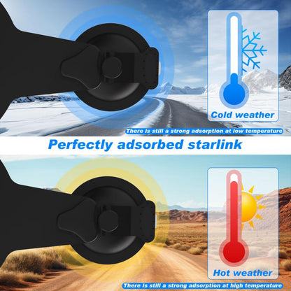 For Starlink Mini Magnetic Car Mount Suction Cup Bracket + Connection Block, S2036