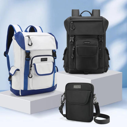 School Backpack 14-Inch Laptop Bag With Flip-Top For Travel, Work & Daily Use, Black Regular, Blue Regular, Black Magnetic, Blue Magnetic