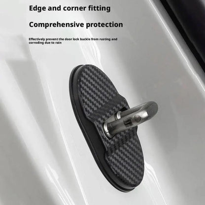 5sets Door Latch Protector Plastic Door Latch Cover Shock Absorbing Noise Reducing Soundproofing Adhesive Sticker