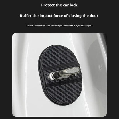 5sets Door Latch Protector Plastic Door Latch Cover Shock Absorbing Noise Reducing Soundproofing Adhesive Sticker