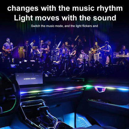 3 Control App Remote Control Colorful Car Interior Ambient Lighting Modified LED Acrylic USB Car Ambient Lighting, 110cm+75cm x 4+35cm+Footlight x 4 10 In 1, 110cm+75cm x 4+35cm 6 In 1, 110cm, 110cm x 2 2 In 1, 110cm x 3 3 In 1, 110cm x 4 4 In 1