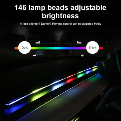 3 Control App Remote Control Colorful Car Interior Ambient Lighting Modified LED Acrylic USB Car Ambient Lighting, 110cm+75cm x 4+35cm+Footlight x 4 10 In 1, 110cm+75cm x 4+35cm 6 In 1, 110cm, 110cm x 2 2 In 1, 110cm x 3 3 In 1, 110cm x 4 4 In 1
