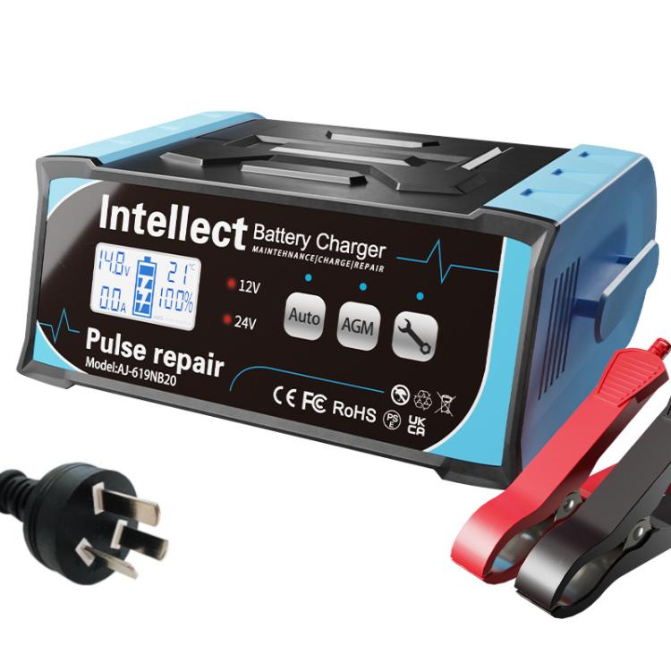 12V/24V Car Battery Charger Intelligent Pulse Lead-acid Battery Repair, US Plug, UK Plug, AU Plug