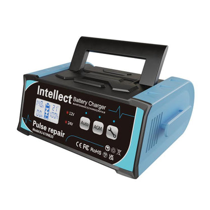 12V/24V Car Battery Charger Intelligent Pulse Lead-acid Battery Repair, US Plug, UK Plug, AU Plug
