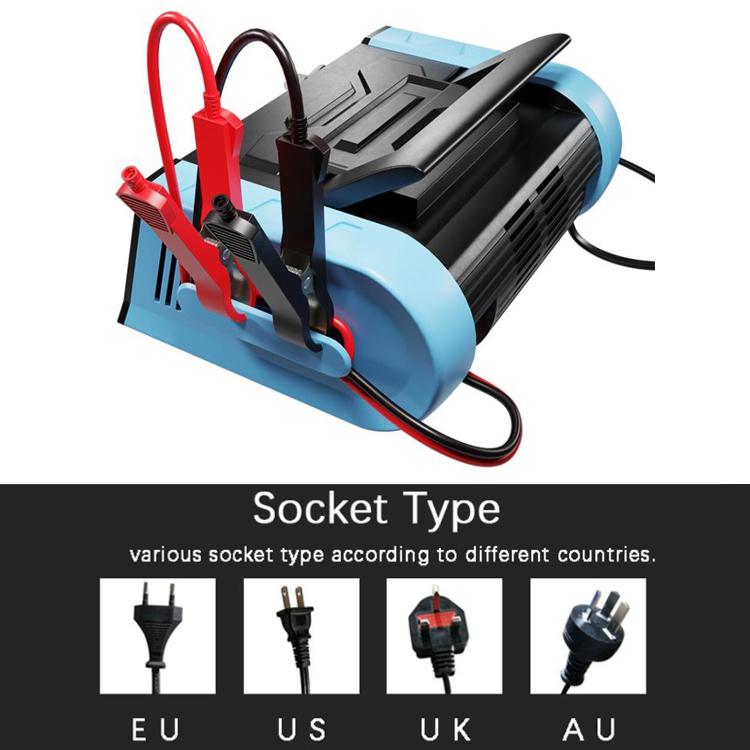 12V/24V Car Battery Charger Intelligent Pulse Lead-acid Battery Repair, US Plug, UK Plug, AU Plug